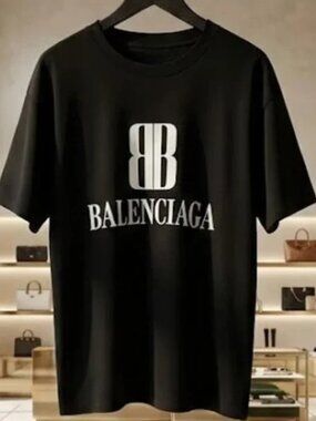 Luxury French Style Interlocking B Graphic Black T-shirt